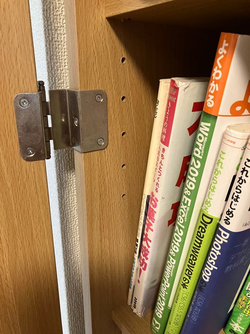 【送料込み/組み立て不要】木製ミラー付き収納ラック（ナチュラル）