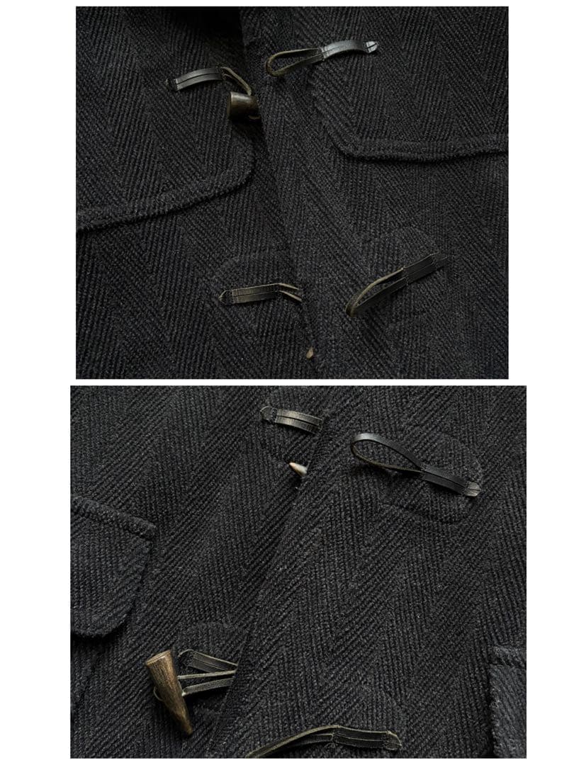 美品✨グローバーオール ダッフルコート キングストン ヘリンボーン グレー XL