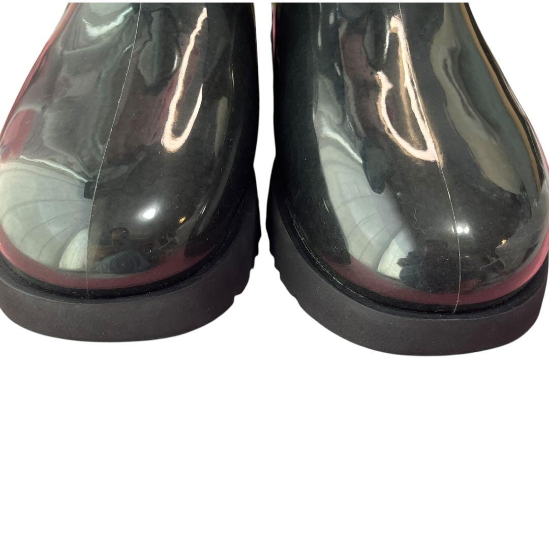 MT様綺麗　アグ　UGG クラッシッククリアミニ　レインブーツ　ブラック24cm