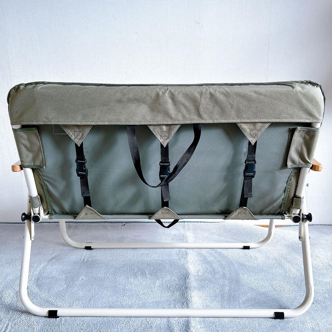 DOD 廃盤カラー グッドラックソファ アウトドアベンチ カーキ×ベージュ