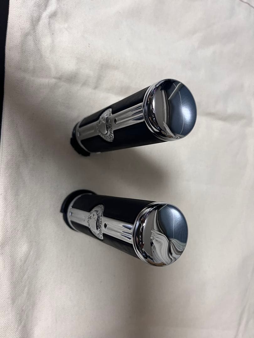 ハーレー純正 ウィリーG スカル グリップ ワイヤースロットル用