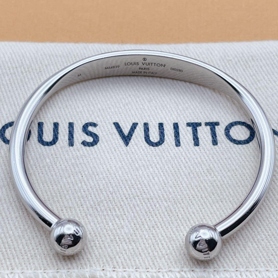 LOUIS VUITTON バングル　ジョンク　モノグラム　シルバー　ブラスレ