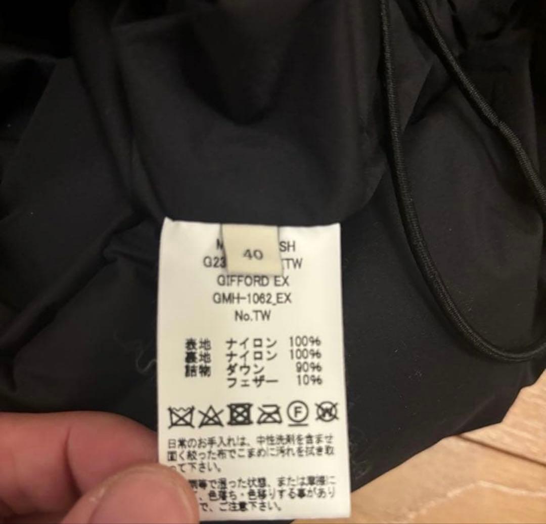 kazuh様　マッキントッシュ ダウンベスト UA別注 23AW 黒 40 美品