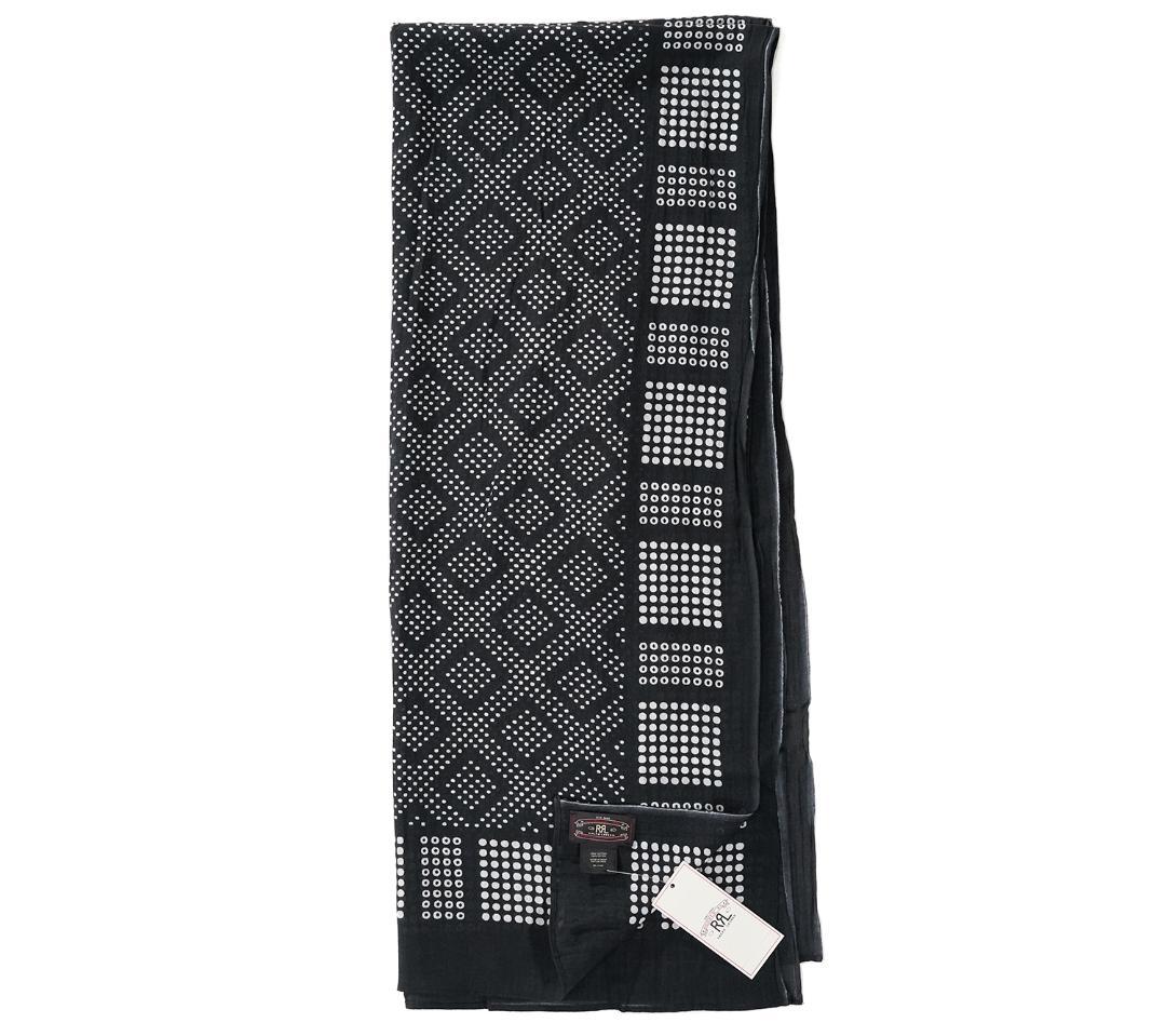 タグ付き インド製 RRL ドット柄 バンダナ ストール コットン インド綿