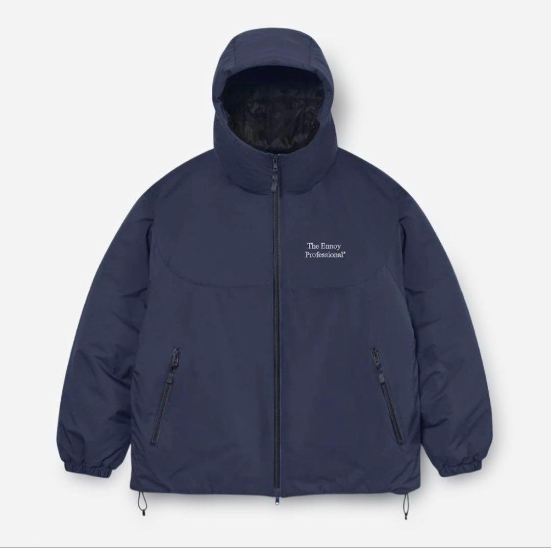 ENNOYとスタイリスト私物 PADDED NYLON HOODIE NAVY