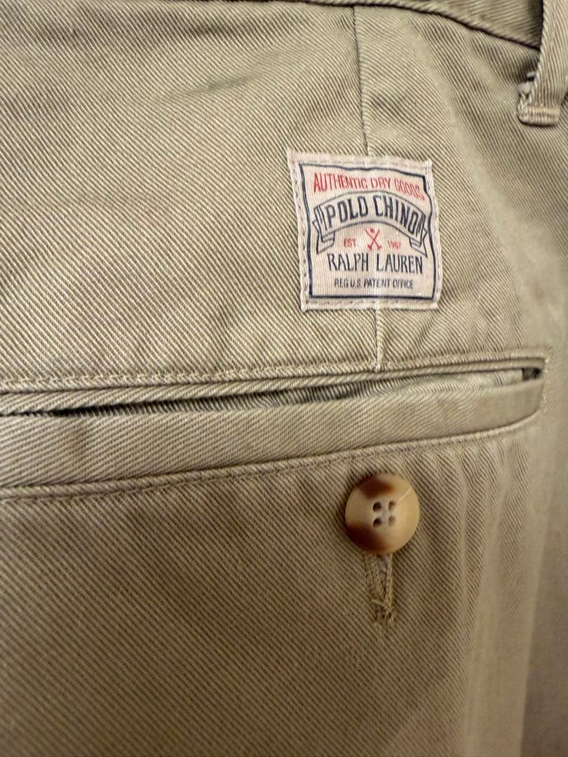 デッドストック 80s ポロ ラルフローレン チノ アメリカ製 USA 34