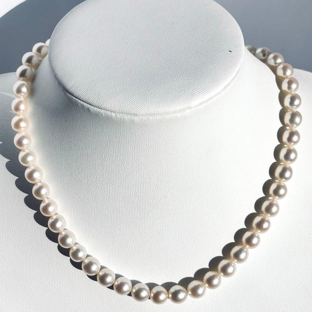 最高峰✨田崎真珠　大珠8mm アコヤ本真珠 ネックレス 照り/干渉色◎ 冠婚葬祭