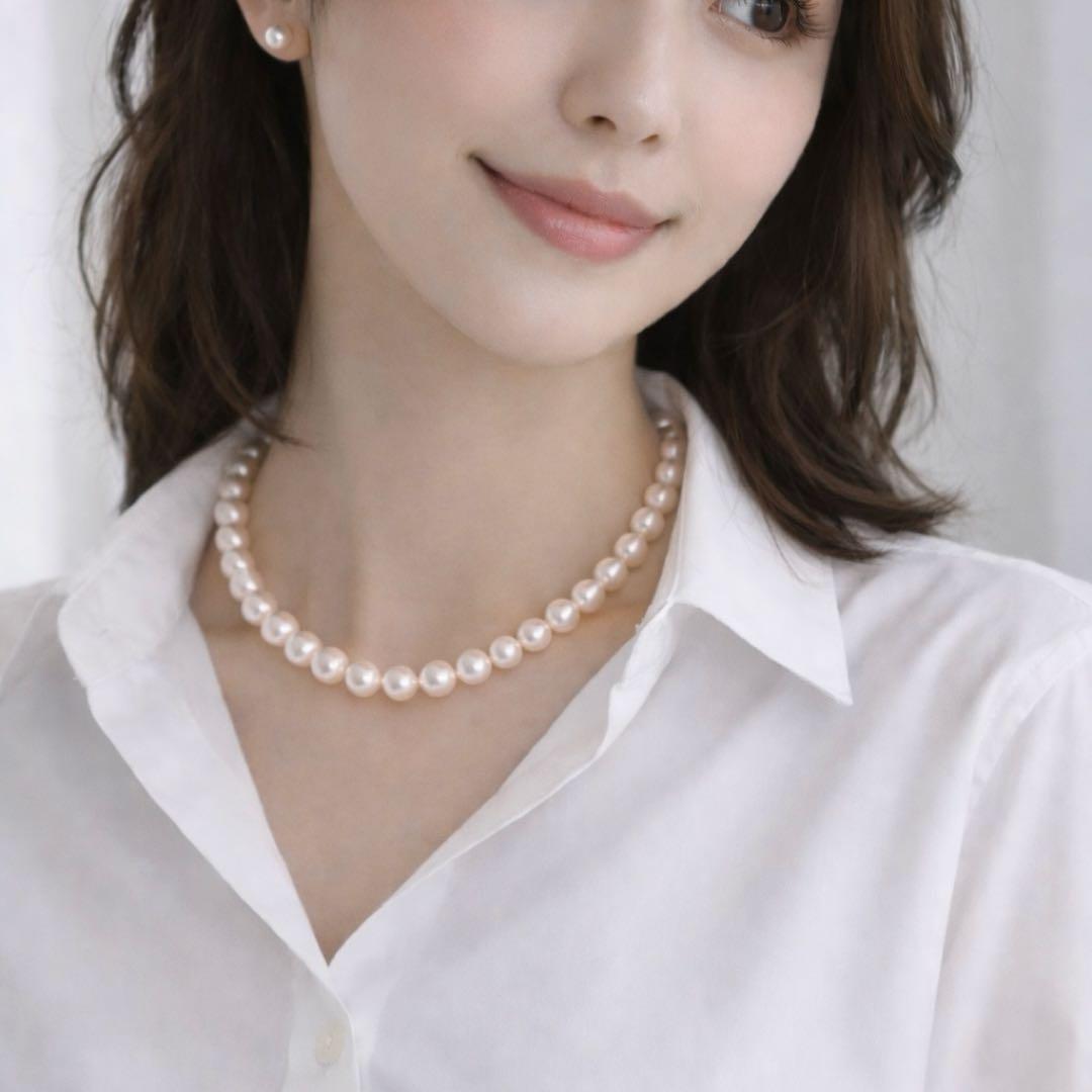 最高峰✨田崎真珠　大珠8mm アコヤ本真珠 ネックレス 照り/干渉色◎ 冠婚葬祭