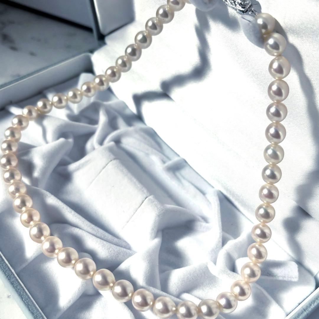 最高峰✨田崎真珠　大珠8mm アコヤ本真珠 ネックレス 照り/干渉色◎ 冠婚葬祭