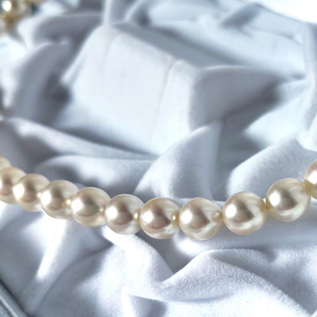 最高峰✨田崎真珠　大珠8mm アコヤ本真珠 ネックレス 照り/干渉色◎ 冠婚葬祭