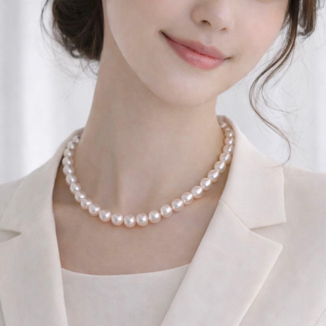 最高峰✨田崎真珠　大珠8mm アコヤ本真珠 ネックレス 照り/干渉色◎ 冠婚葬祭