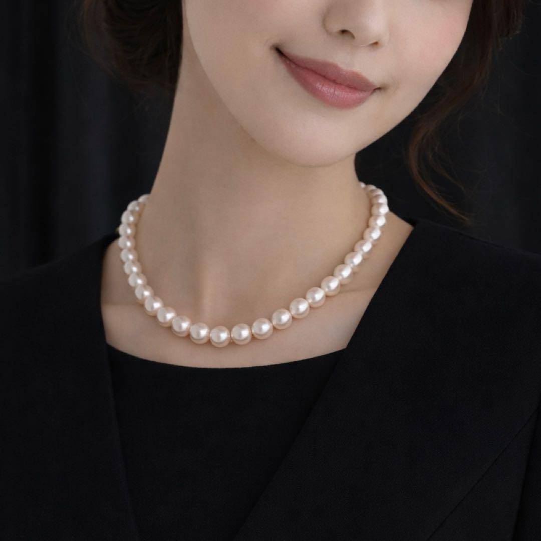 最高峰✨田崎真珠　大珠8mm アコヤ本真珠 ネックレス 照り/干渉色◎ 冠婚葬祭