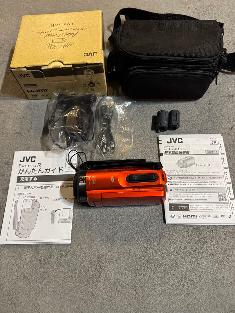 JVC Everio GZ-RX680-D ビデオカメラ オレンジ　美品
