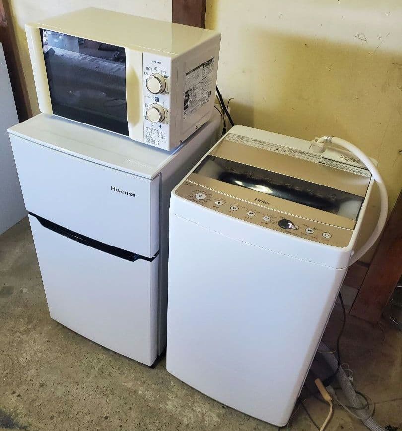関東　生活家電3点セット　設置送料無料 冷蔵庫 洗濯機 電子レンジ 一人暮らし