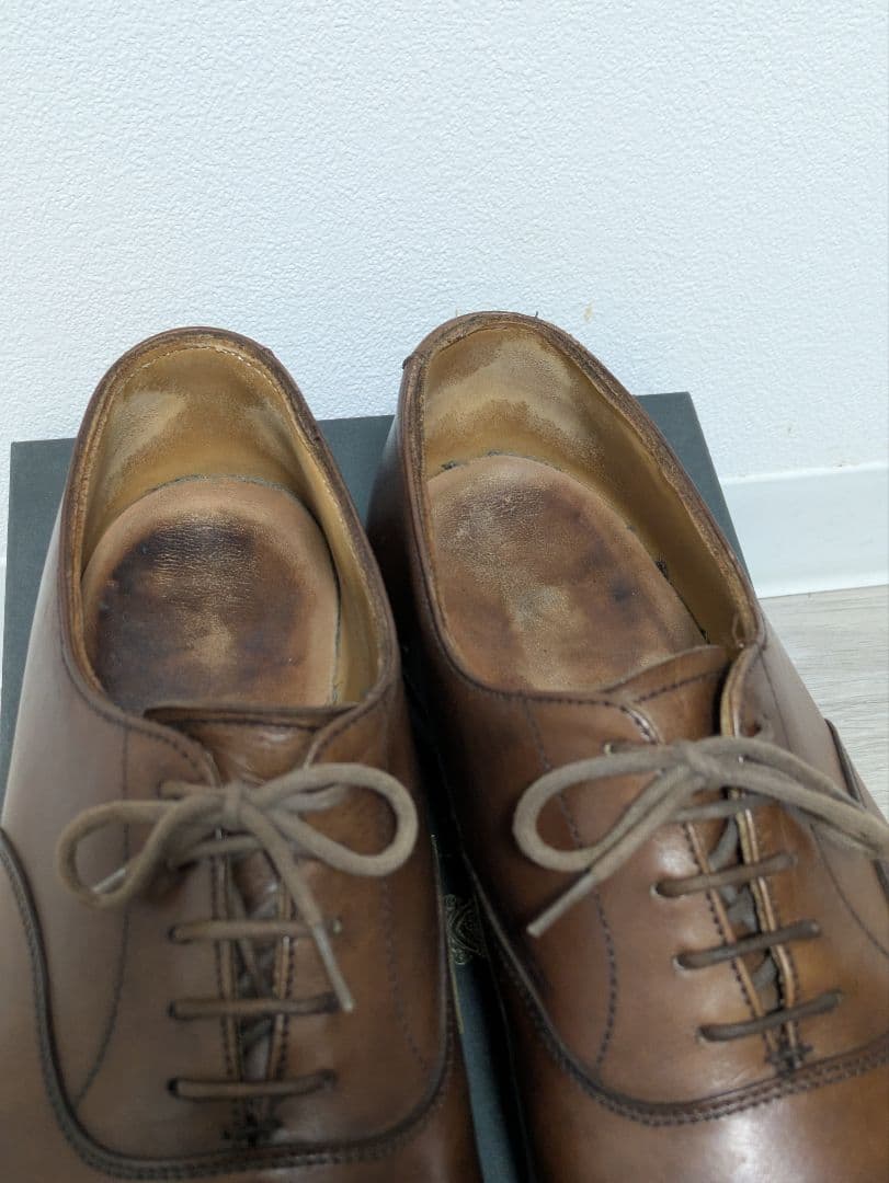 Crockett＆Jones ストレートチップ HALLAM UK7.5 茶色