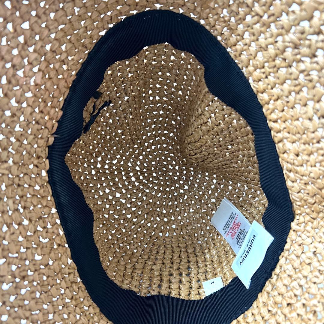 ✨極美品✨　BURBERRY バーバリー ストローハット 麦わら帽子 ベージュ