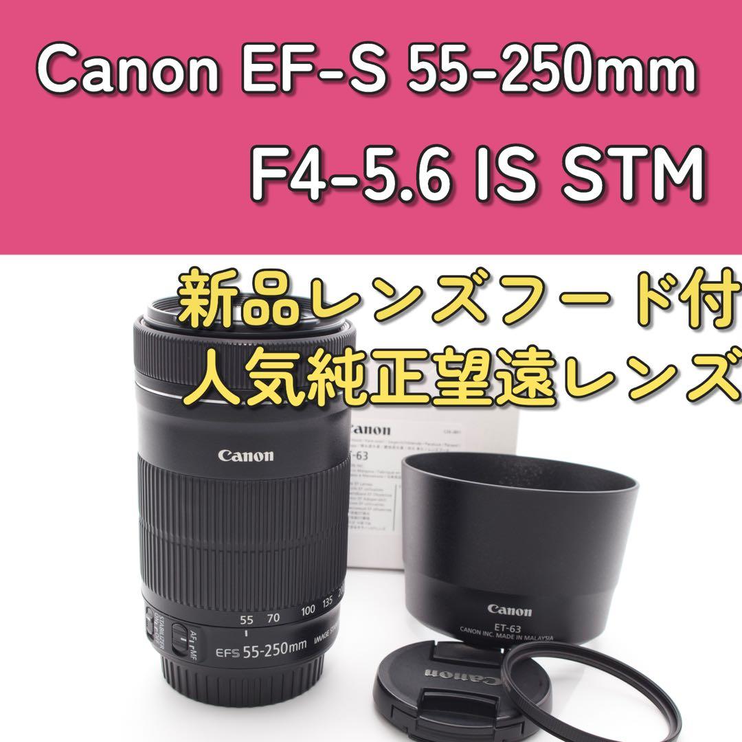 Canon 55-250mm F4-5.6 IS STM 人気望遠レンズ　美品
