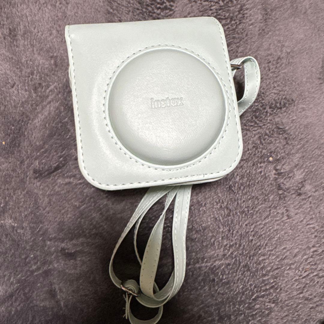 富士フイルム instax mini 12 ミントグリーン 肩掛けポーチ付き