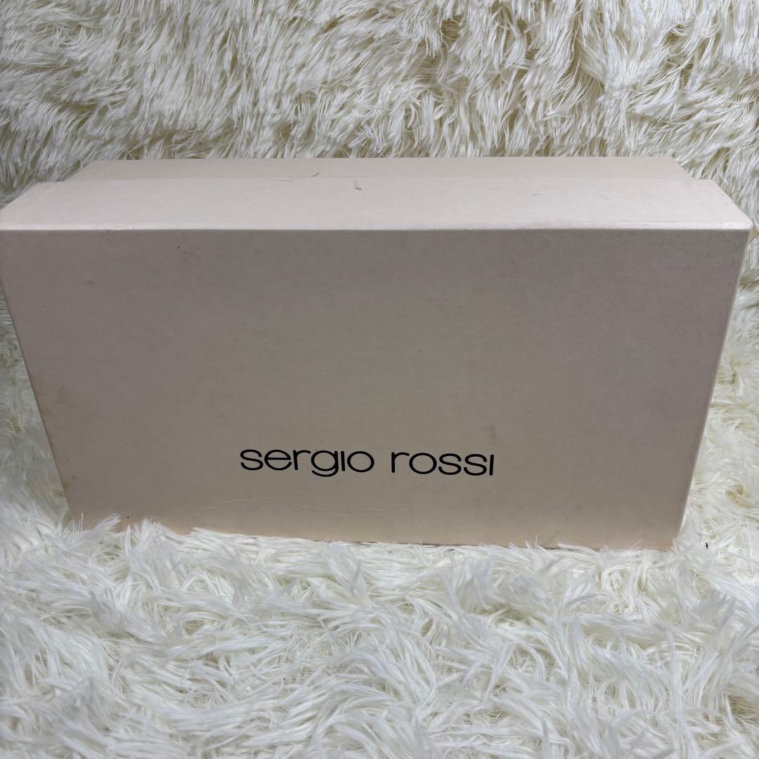 セルジオロッシ　パンプス　プレート　スエード　黒　ミュール　36