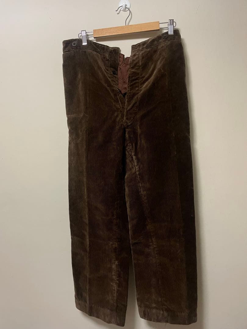 1930-40's フランス　ブラウン　コーデュロイ　ワークパンツ