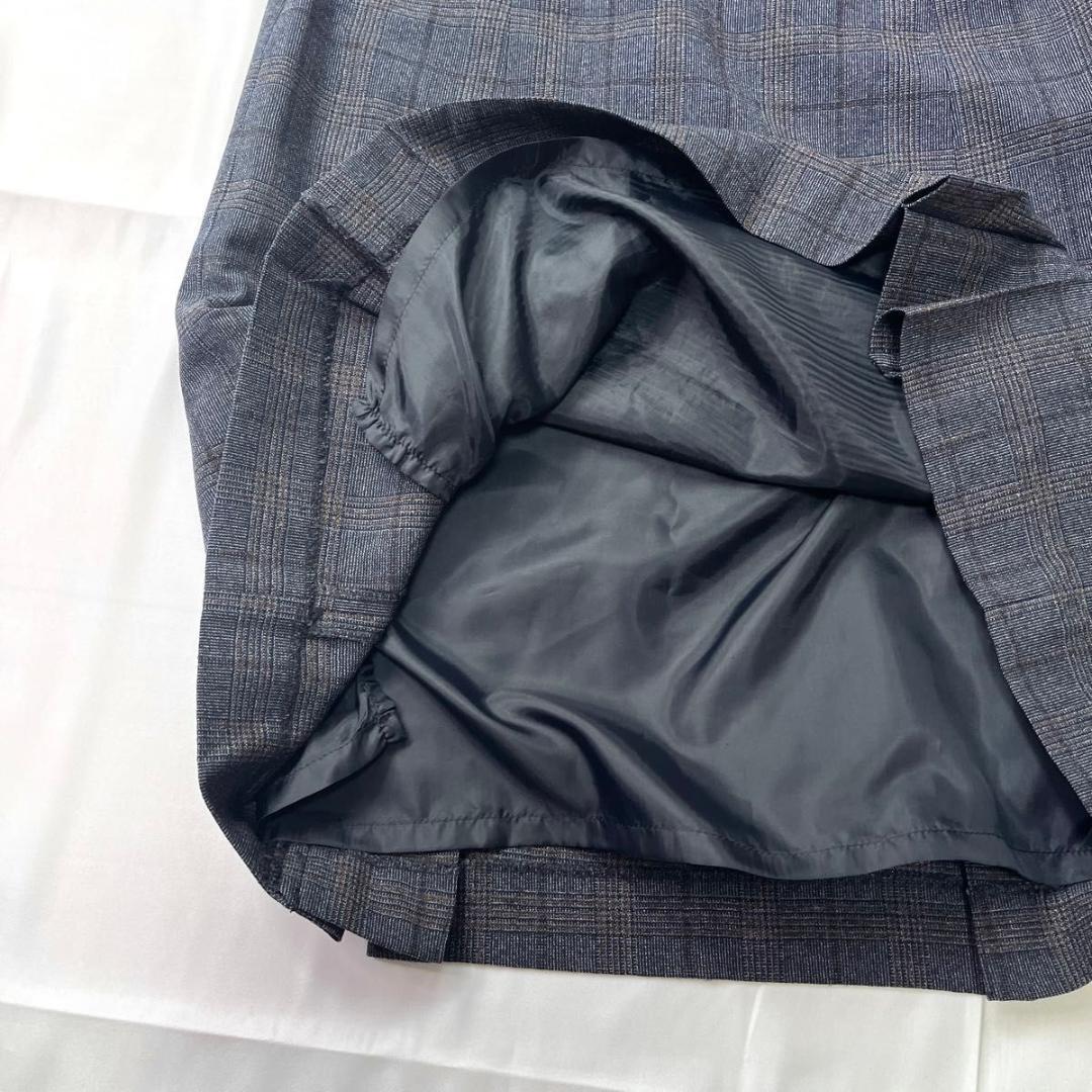 極美品 オンリー　レダ　スカートスーツ　セットアップ　ネイビー　グレンチェック