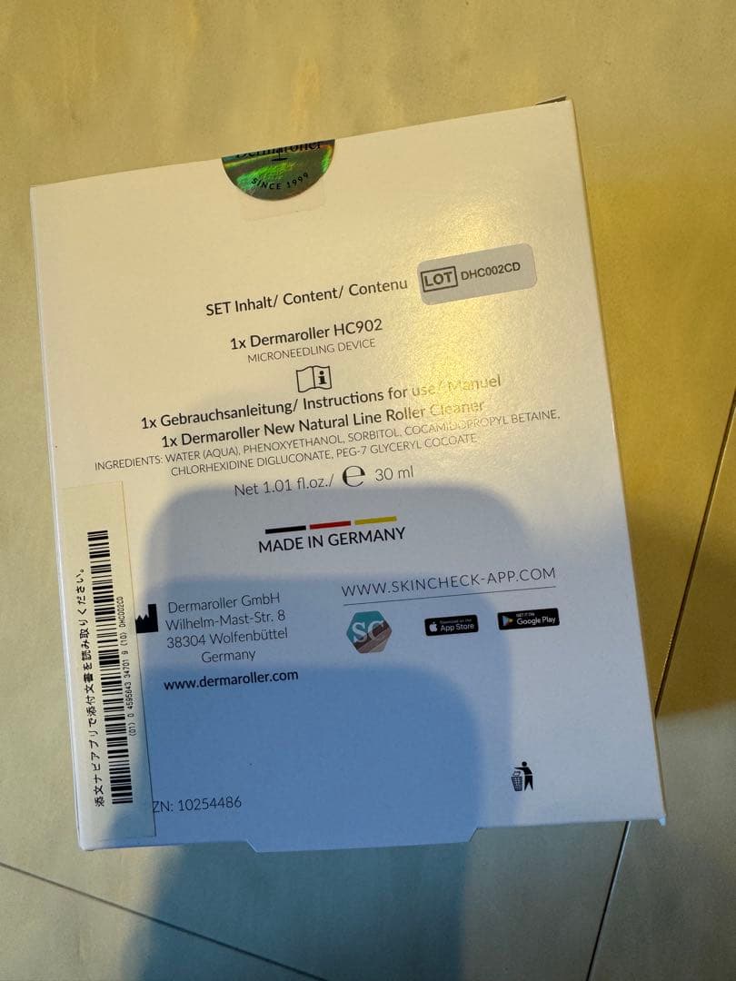 ボディ・フェイスケア Dermaroller HC902 & ROLLER CLEANER SET