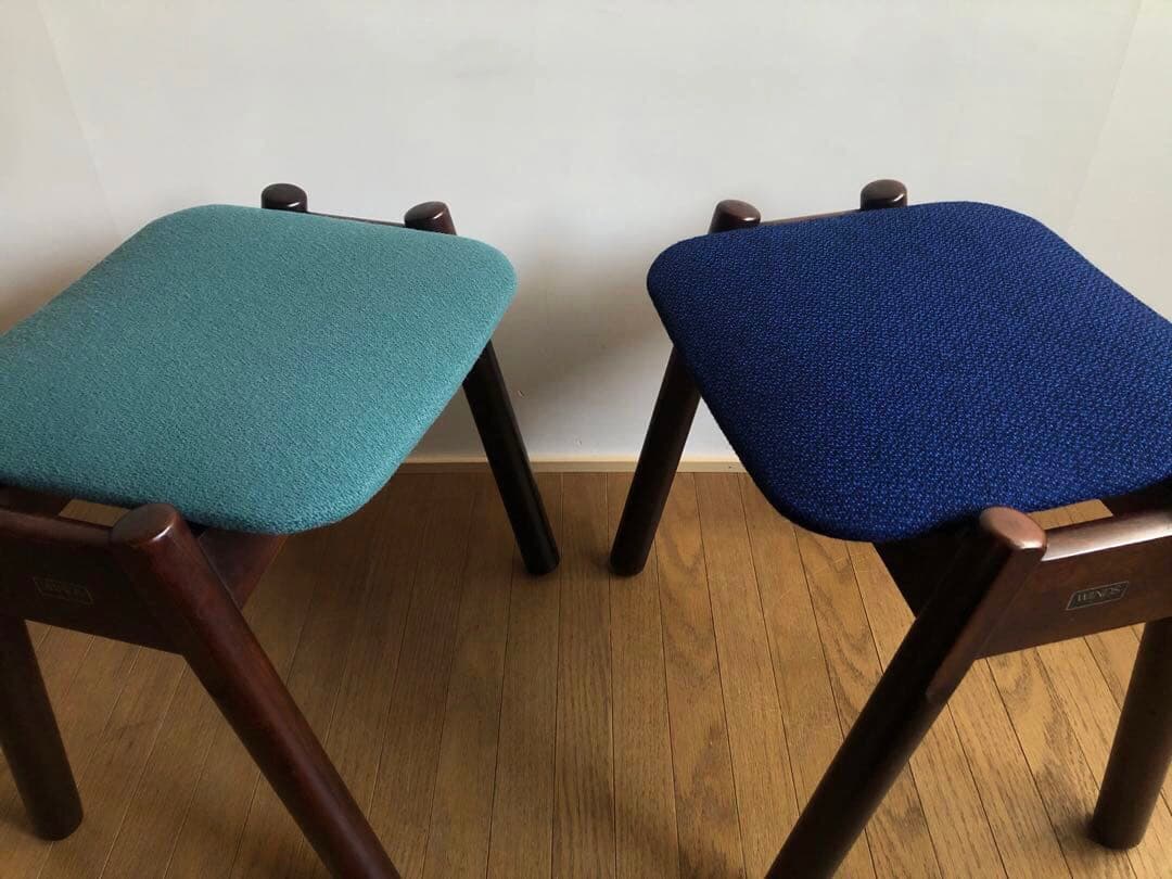 ヴィンテージ WINDS太平 スタッキングスツール2脚セット 飛騨家具 レトロ