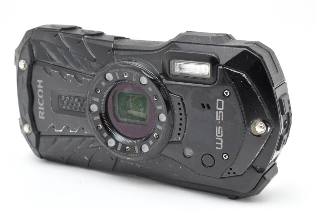 ショット数少 RICOH WG-50 防水 耐衝撃 ブラック デジタルカメラ