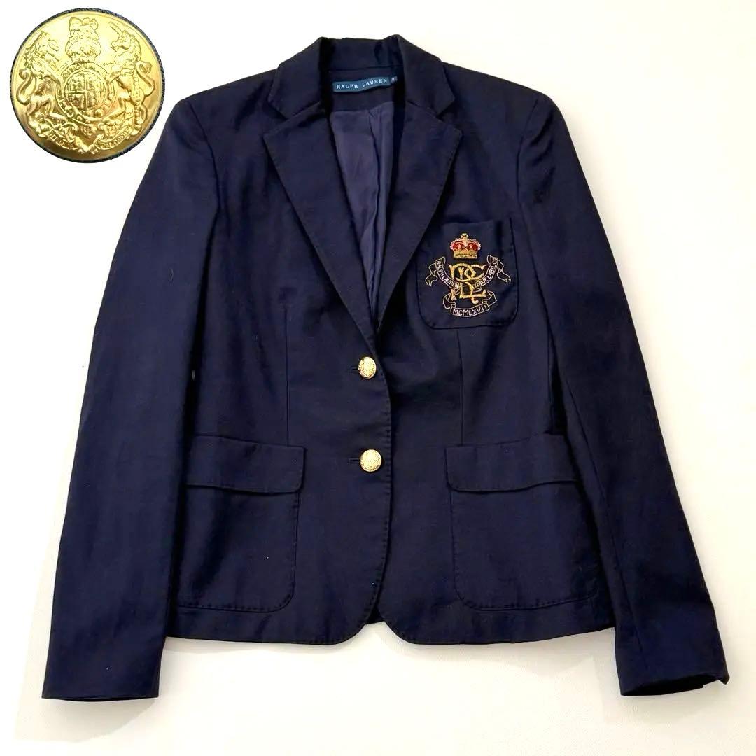 ラルフローレン 紺ブレ ジャケット 金ボタン ワッペン エンブレム 9