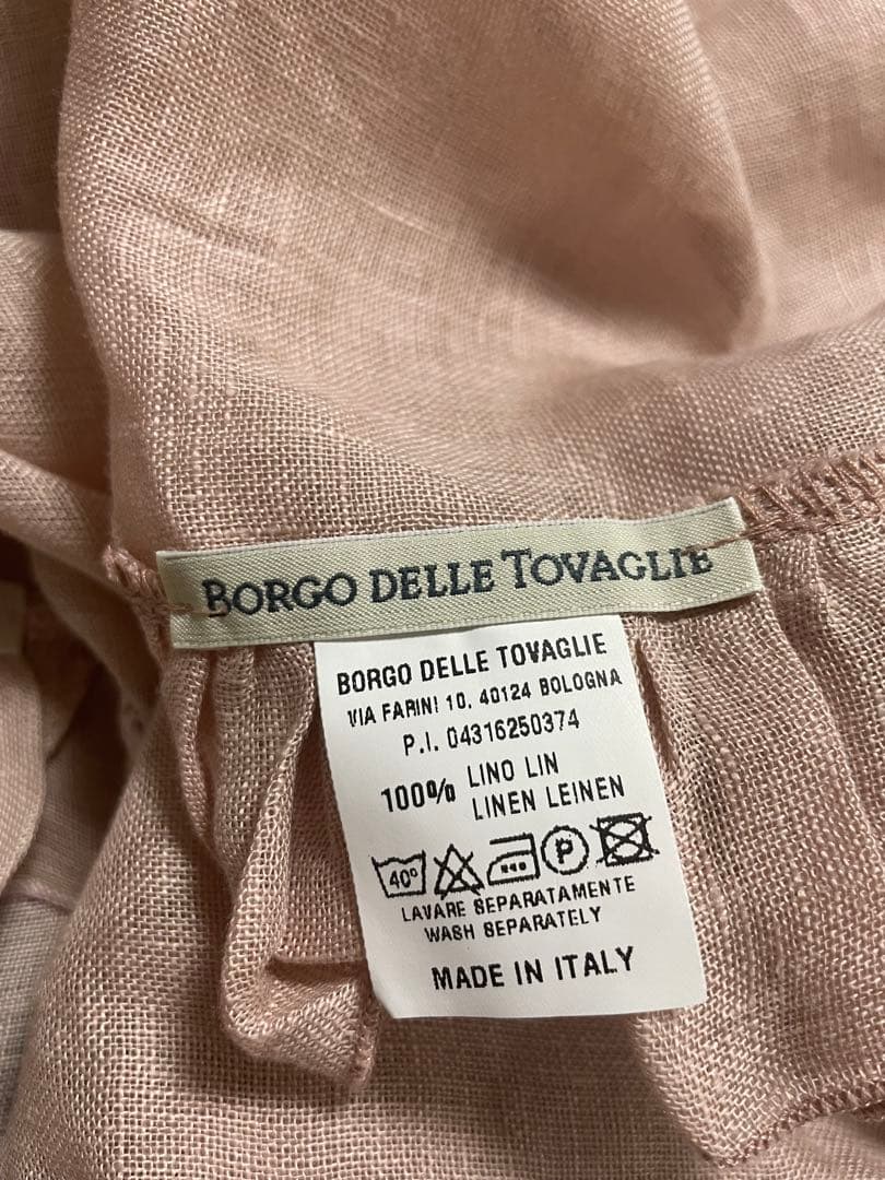 未使用 ボルゴデレトヴァーリエ リネン テーブルナプキン イタリア製 4枚セット