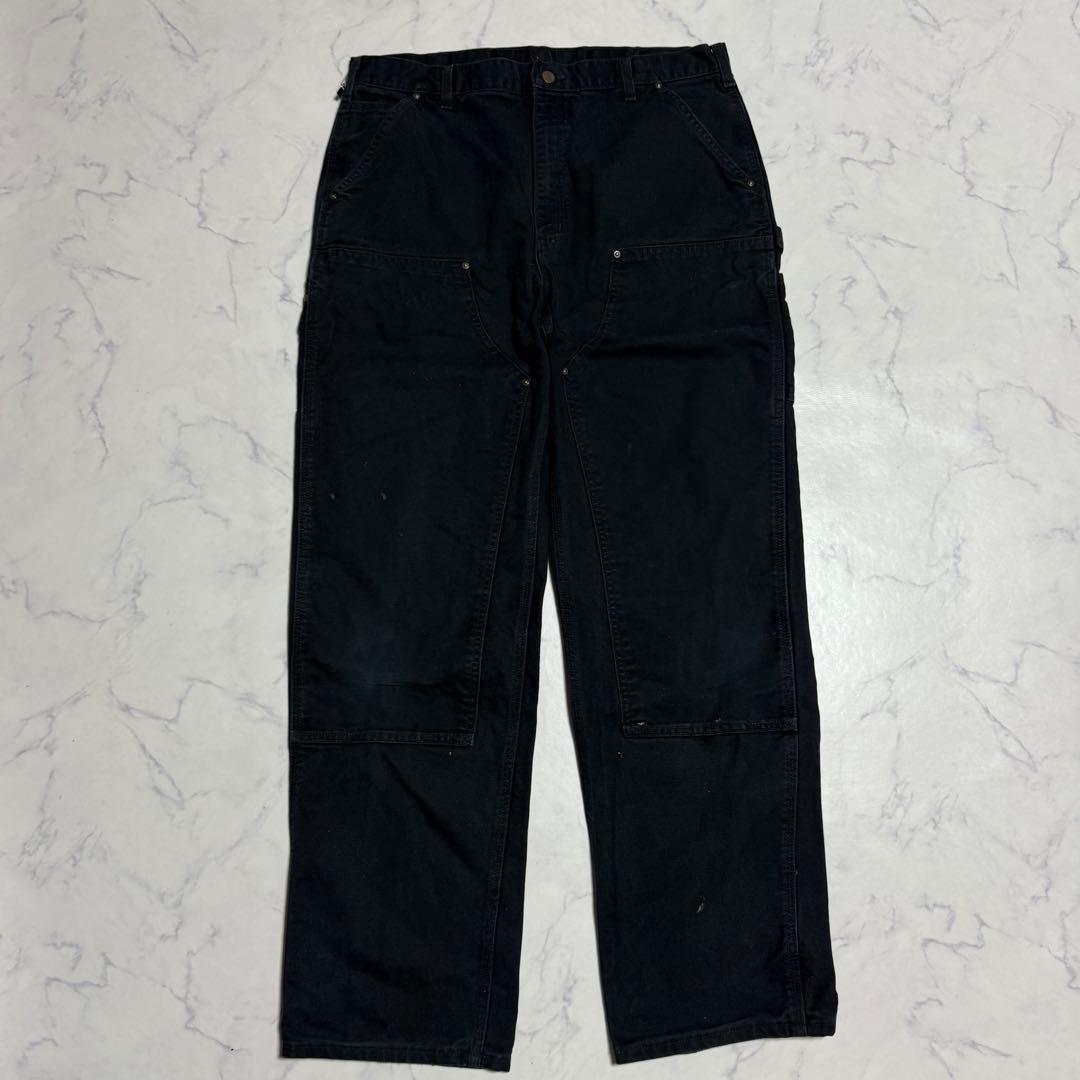 【大人気】Carhartt カーハート ダック地ダブルニー ブラック W38