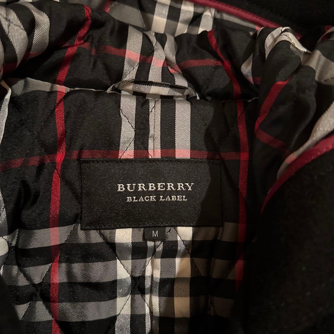 BURBERRY BLACK LABEL ダッフルコート Mウール ブラック
