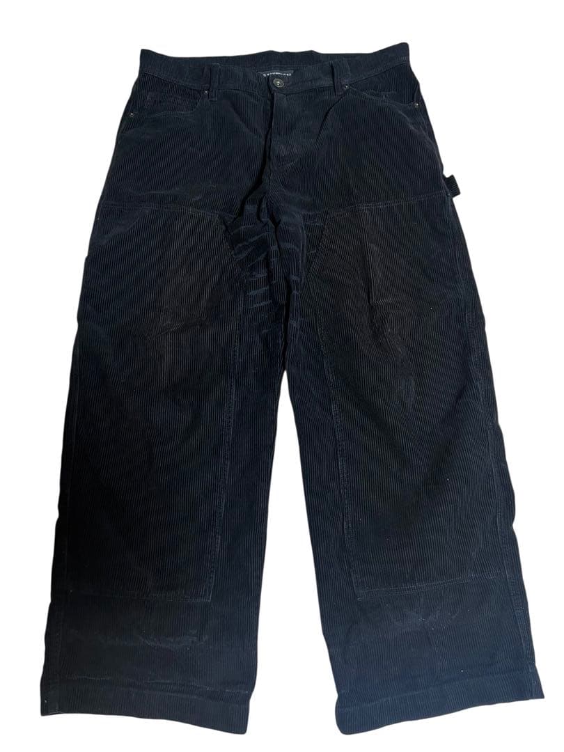 ダブルニー コーデュロイ パンツ W36 ブラック no boundaries