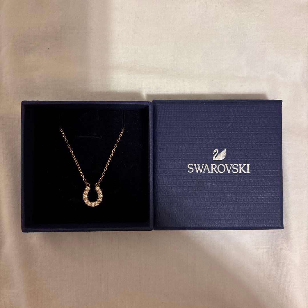 スワロフスキー馬蹄 ゴールドネックレス