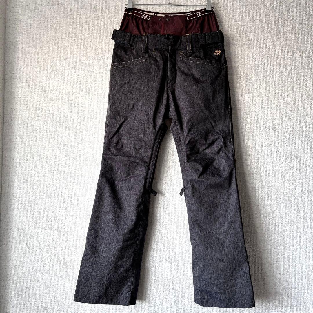 ESTIVO エスティボ スノーボードウェア 上下セット レディース M デニム