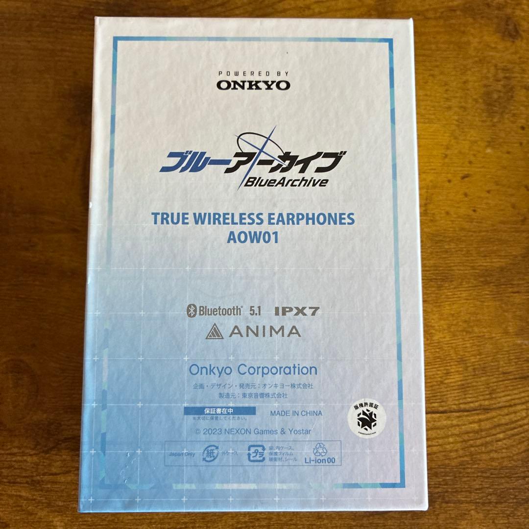 ONKYO×ブルーアーカイブ AOW01 ワイヤレスイヤホン アロナ　ケース付き