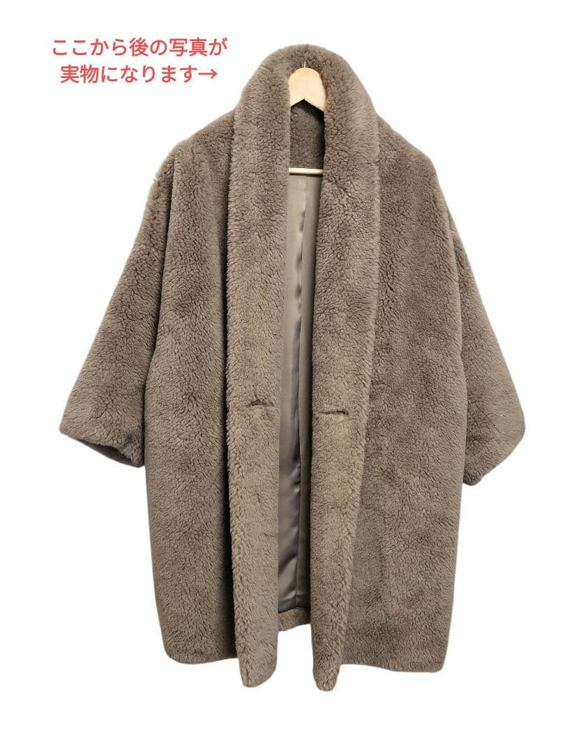 ubig アルパカコクーンコート カーキブラウン フリーサイズ