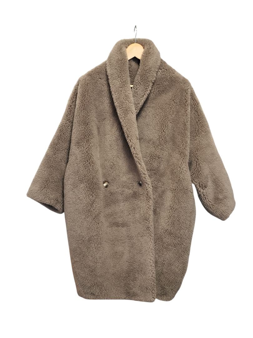 ubig アルパカコクーンコート カーキブラウン フリーサイズ