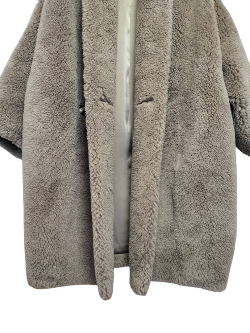 ubig アルパカコクーンコート カーキブラウン フリーサイズ