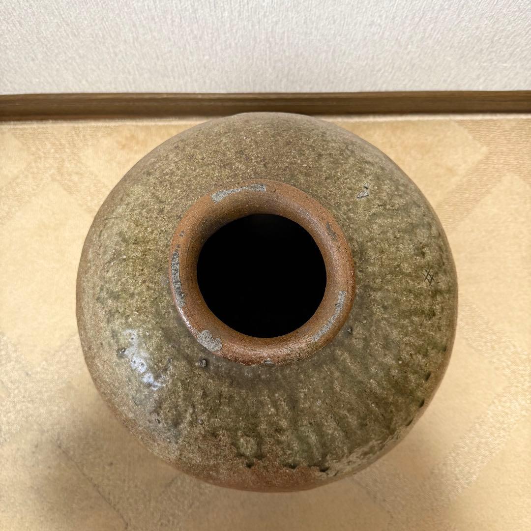 古丹波 大壺 室町後期 自然釉 猫掻き 窯印 古備前 古信楽 古越前 古常滑