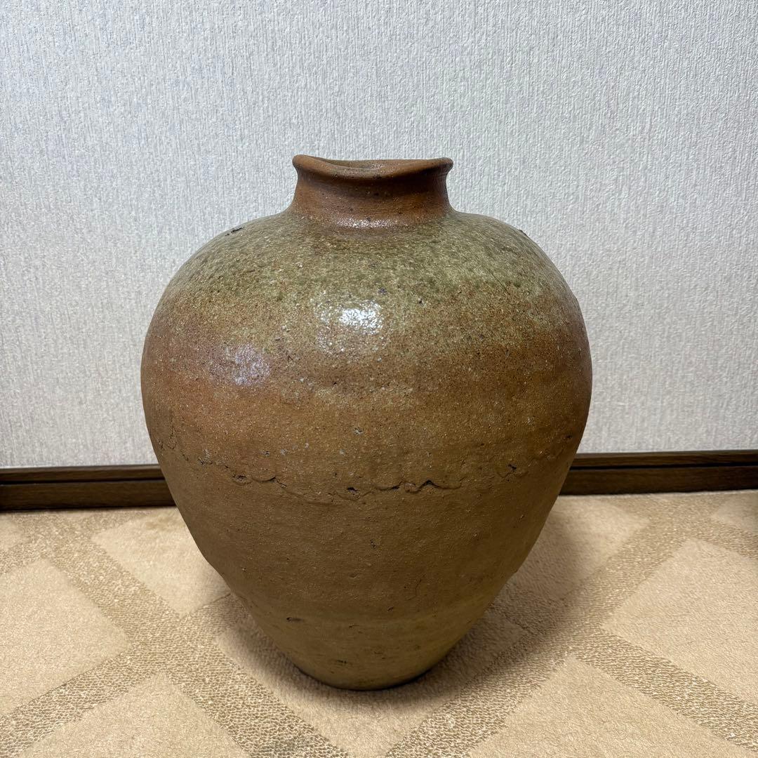 古丹波 大壺 室町後期 自然釉 猫掻き 窯印 古備前 古信楽 古越前 古常滑