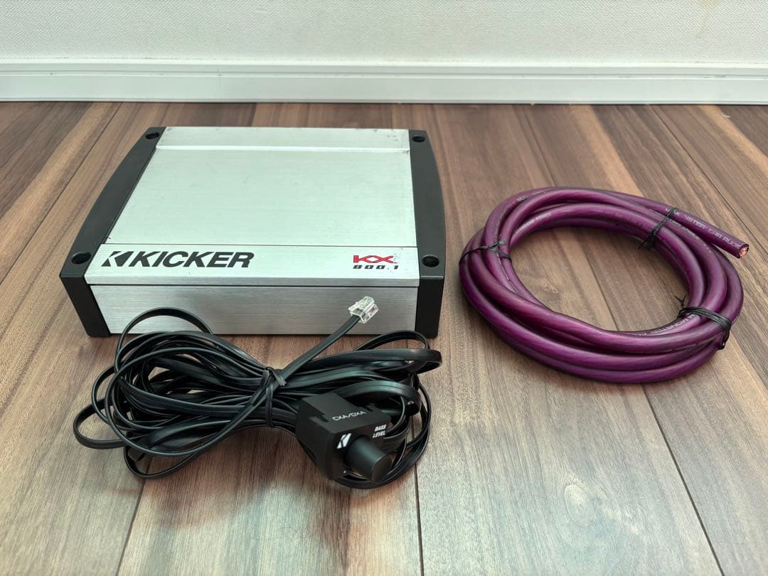 KICKER KX800.1 アンプ ベースコントローラー パワーケーブル付属