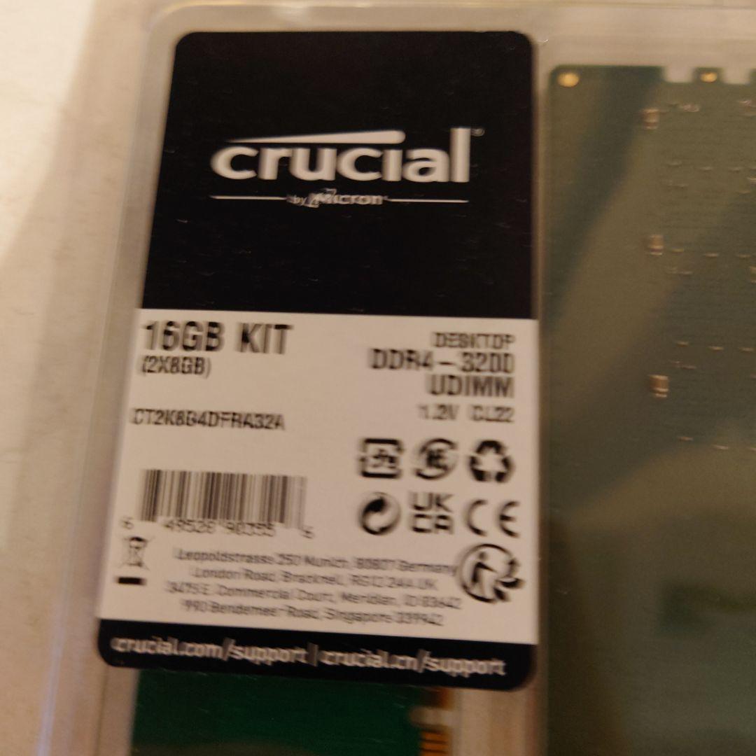 Crucial 16GB DDR4 3200MHz メモリー 16GB