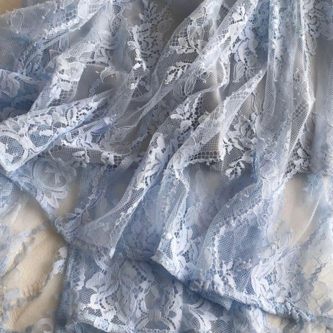 【完売品】SNIDEL パフレース ドレス ワンピース 水色