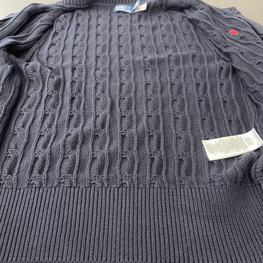 Polo by Ralph Lauren ケーブル カーディガン ネイビー M