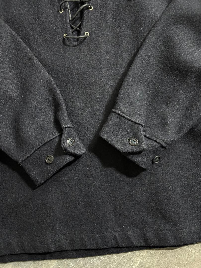 トップス 50s Vintage lace up wool pullover shirt