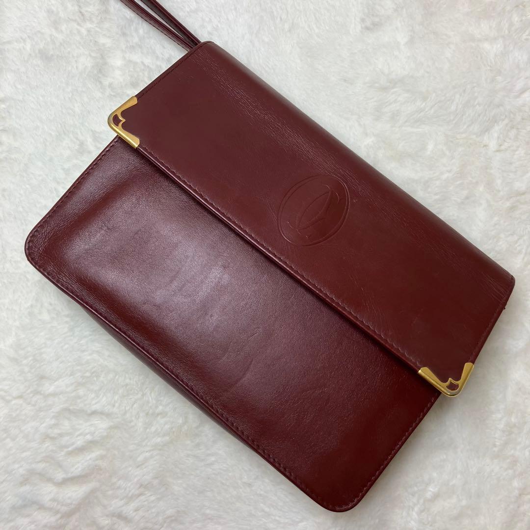 カルティエ マストライン 本革 レザー クラッチバッグ