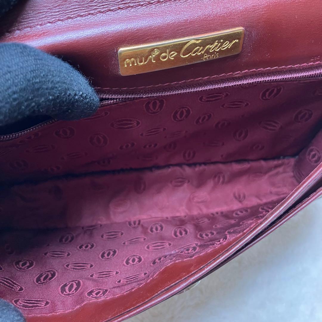 カルティエ マストライン 本革 レザー クラッチバッグ