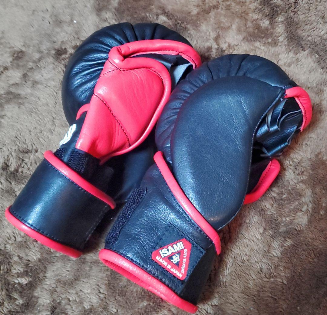 ISAMI パウンドグローブ Fサイズ 黒/赤