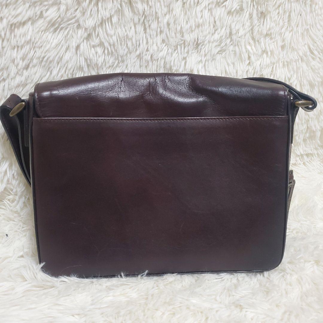 MOTHERHOUSE 牛革 ショルダーバッグ アンティーク ブラウン